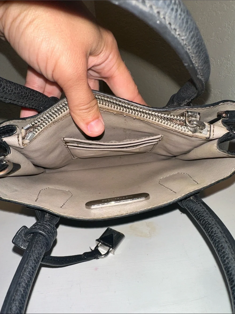 Michael Kors Black Pebbled Leather Satchel